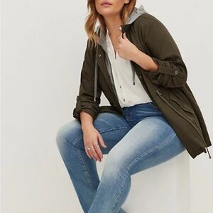 Torrid green utility jacket. Lightly worn like new. Size 3x